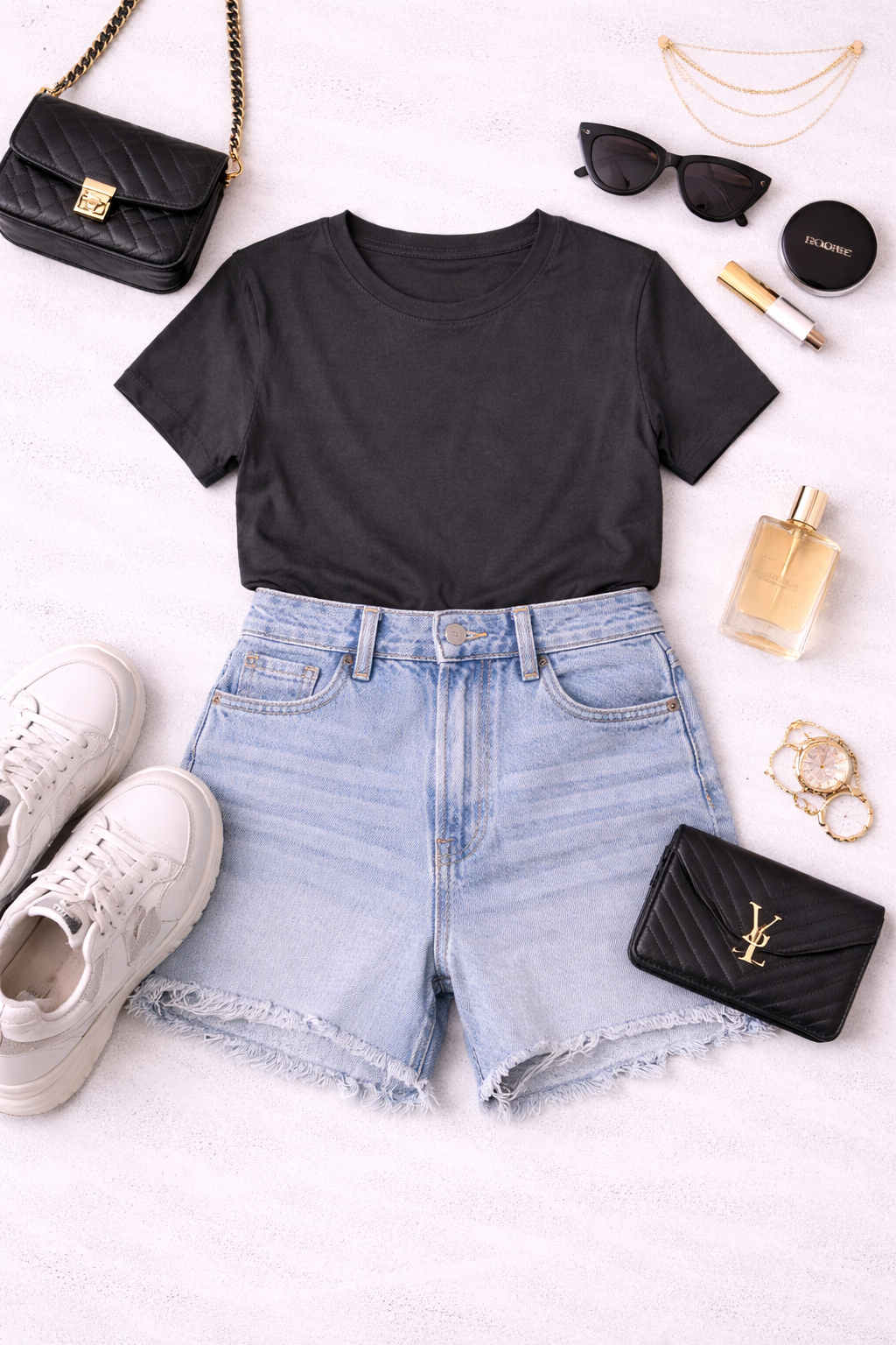 Black Solid Tee