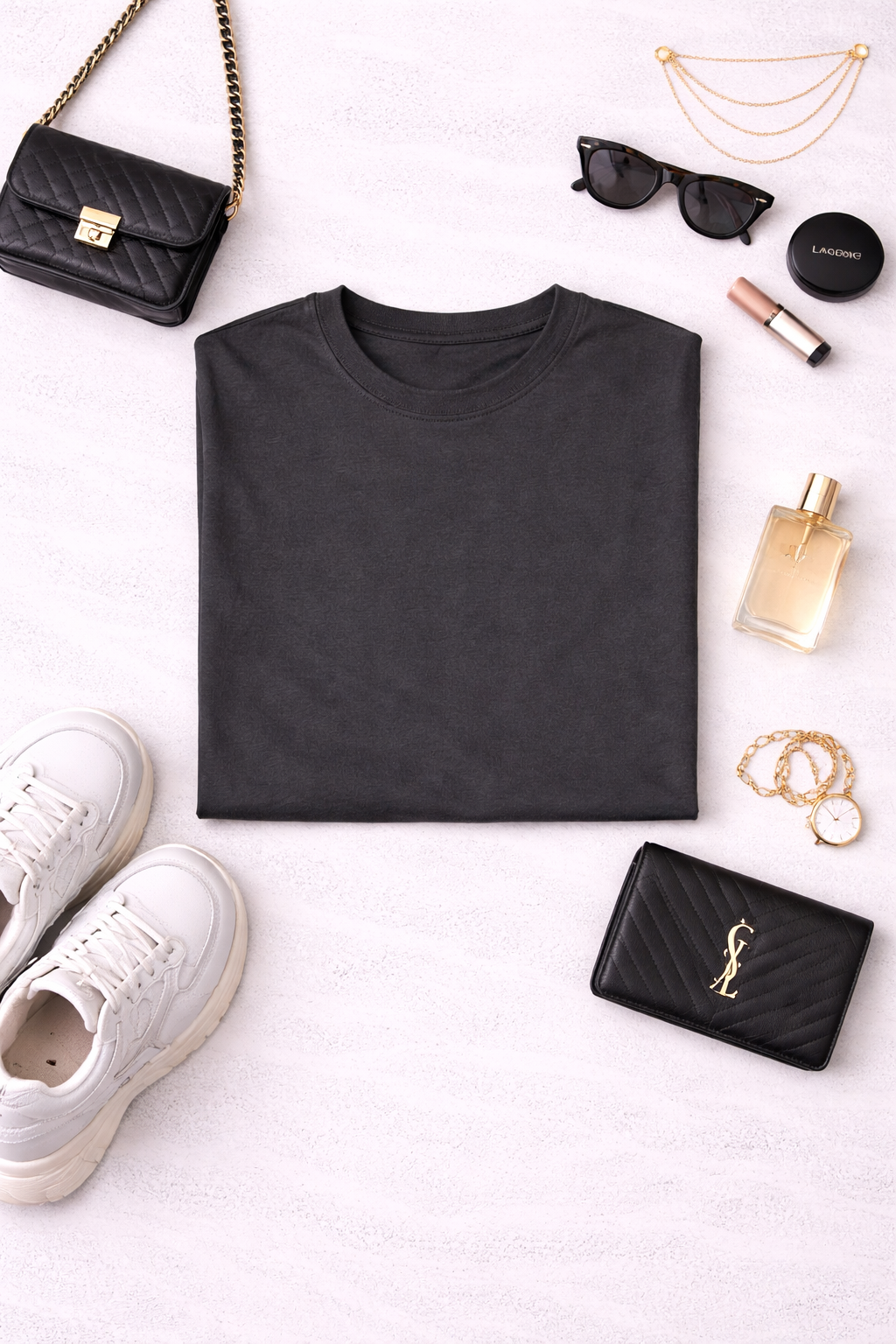 Black Solid Tee