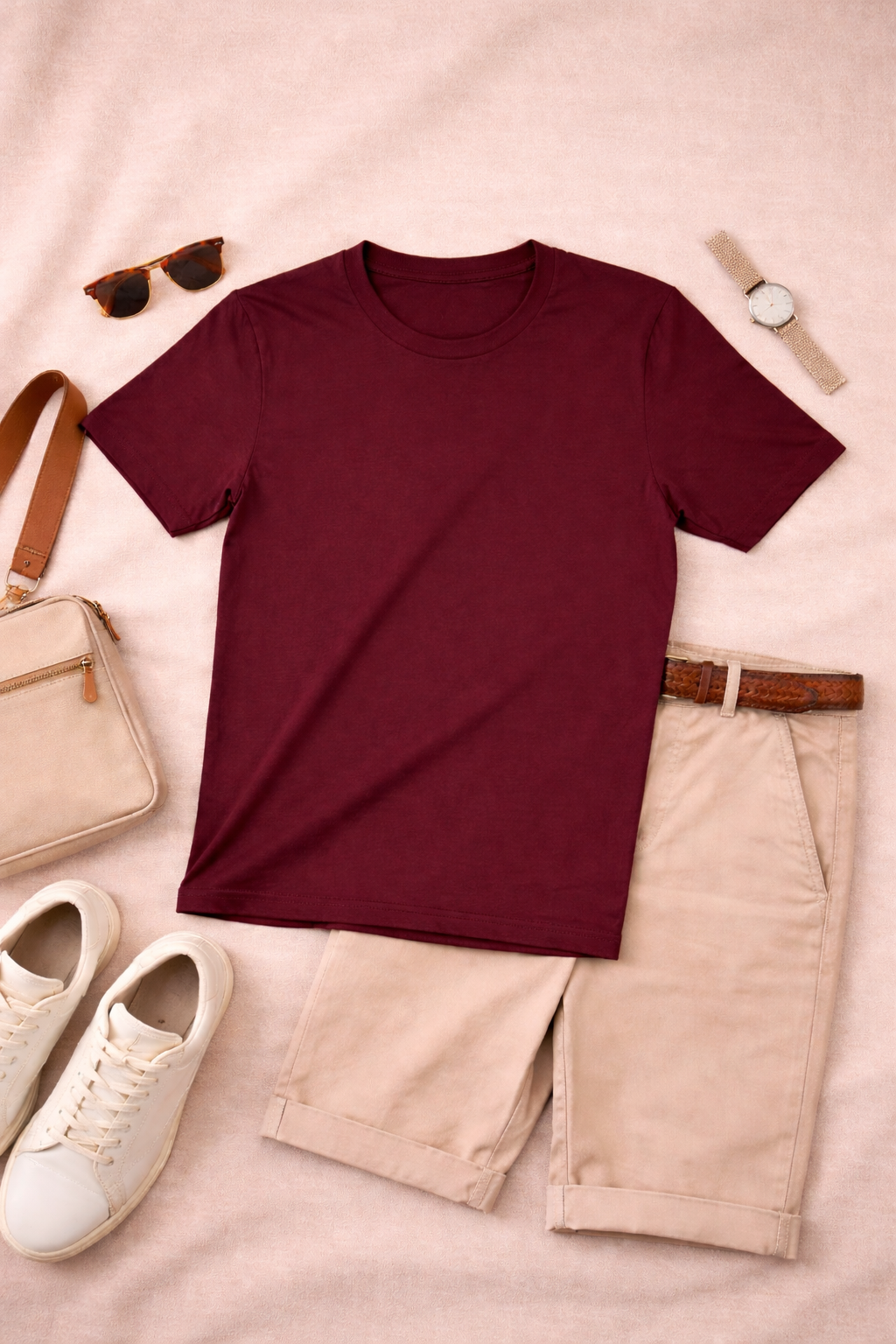 The Burgundy Essential Tee
