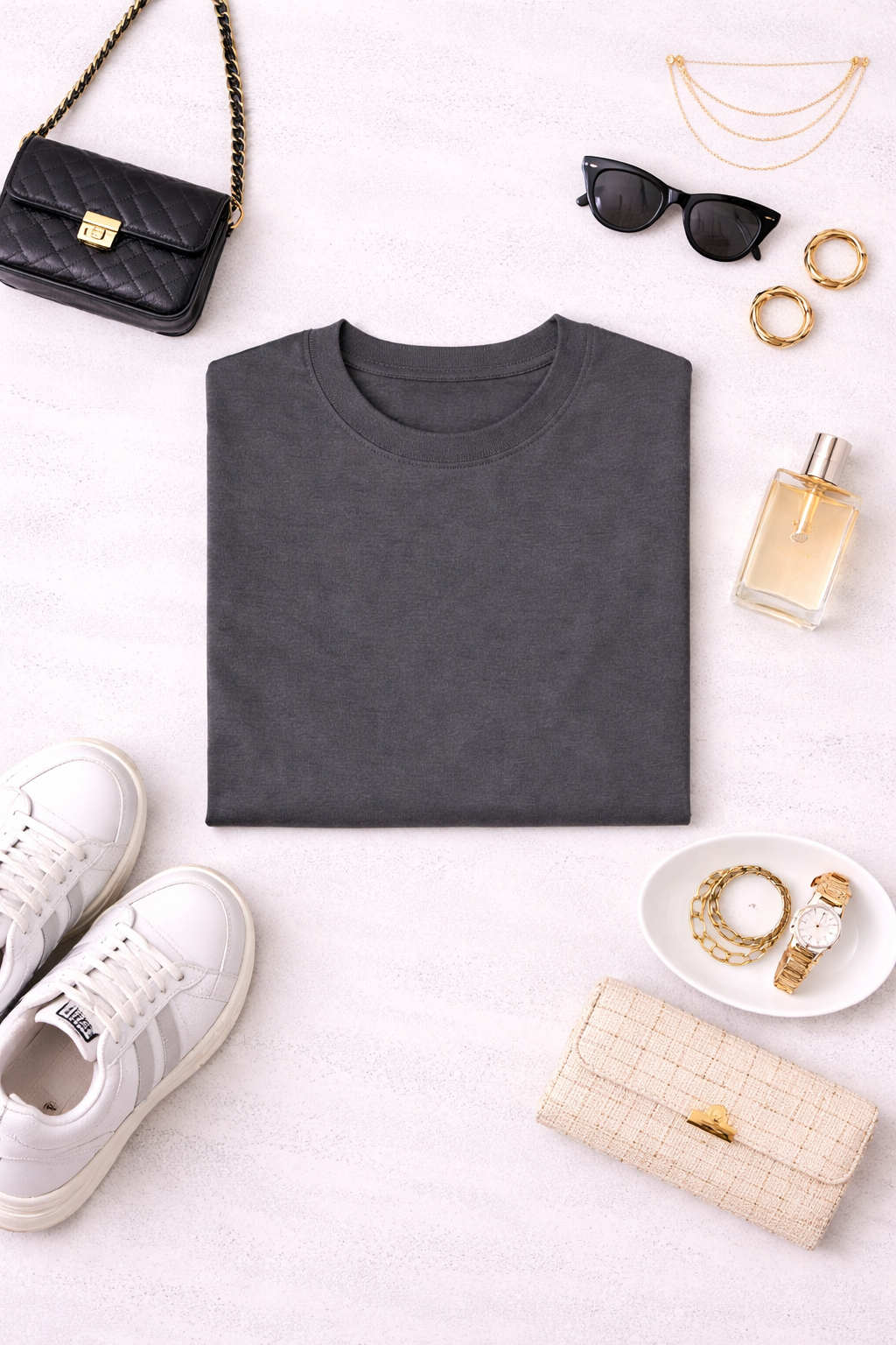 Charcoal Grey Solid Tee