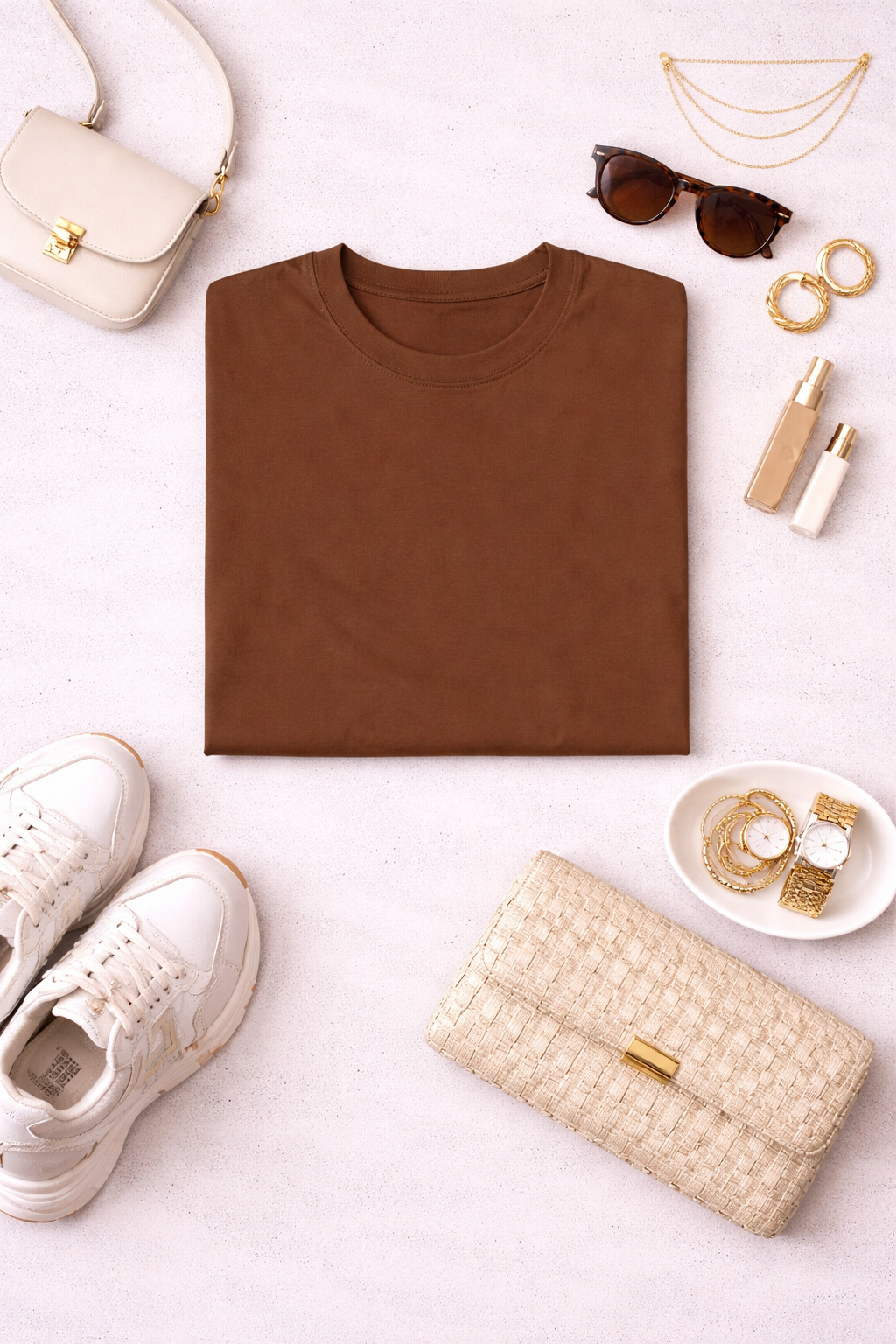 Coffee Brown Solid Tee